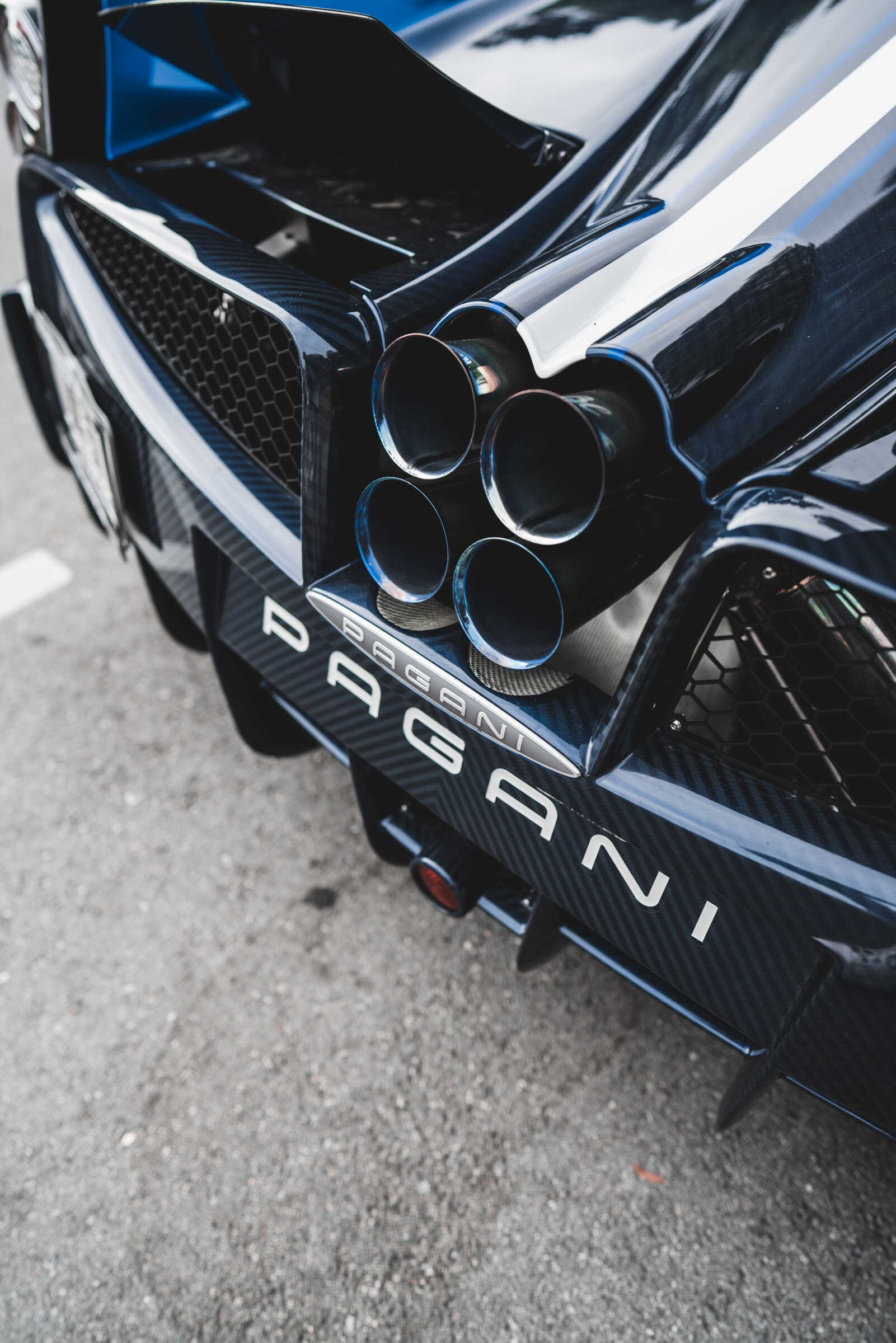 Pagani exhaust and diffuser detail